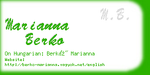 marianna berko business card
