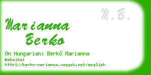 marianna berko business card